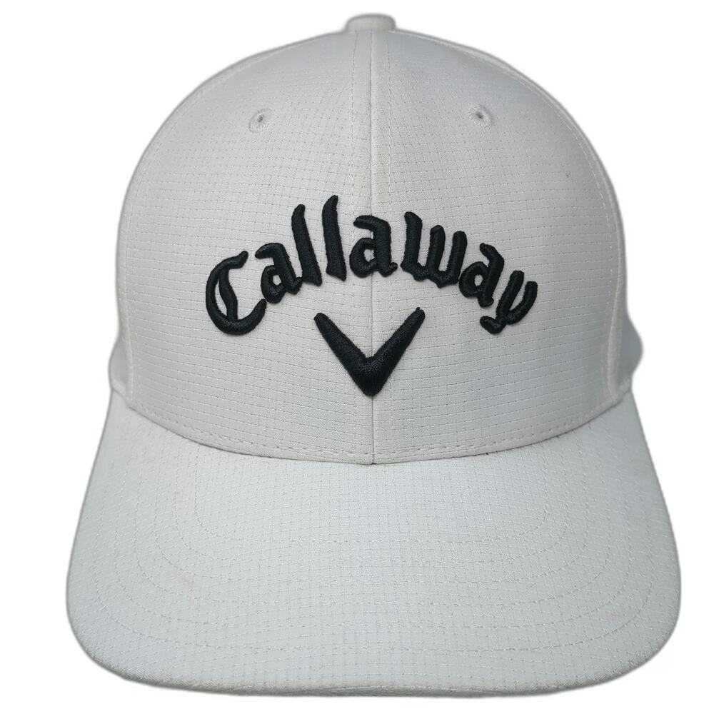 Callaway Baseball Cap White One Size Odyssey Logo Strapback Golf Hat Black Red